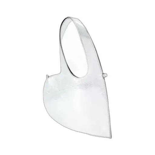 Metallic Effect Mini Heart Tote Bag