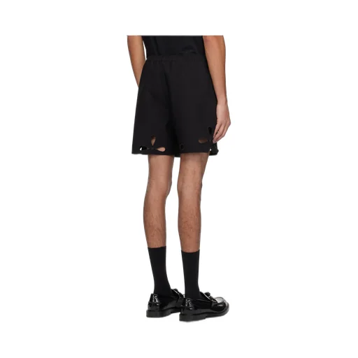 Petal Embroidered Cut-Out Shorts