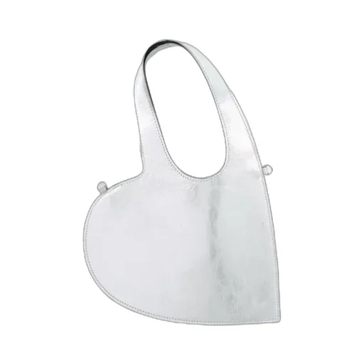 Metallic Effect Mini Heart Tote Bag
