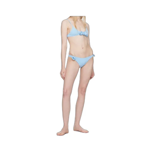 Ribbed Bikini Top With Bow Detail