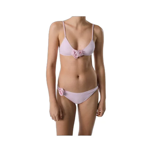 Floral-Motif Bikini Top