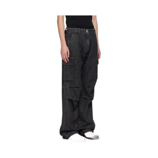 Wide-Leg Cargo Jeans