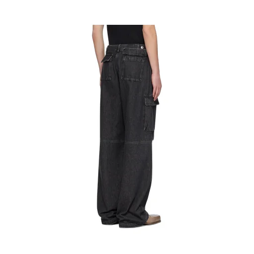 Wide-Leg Cargo Jeans