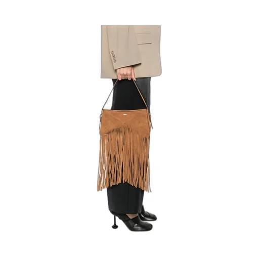 Coperni Logo Detailed Fringed Edge Shoulder Bag