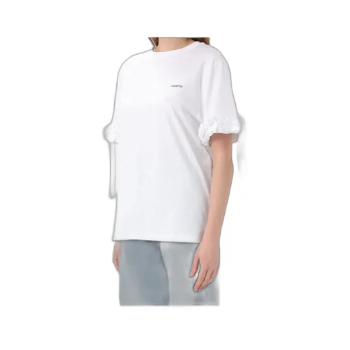 Logo-Print Ruffle-Trim T-Shirt