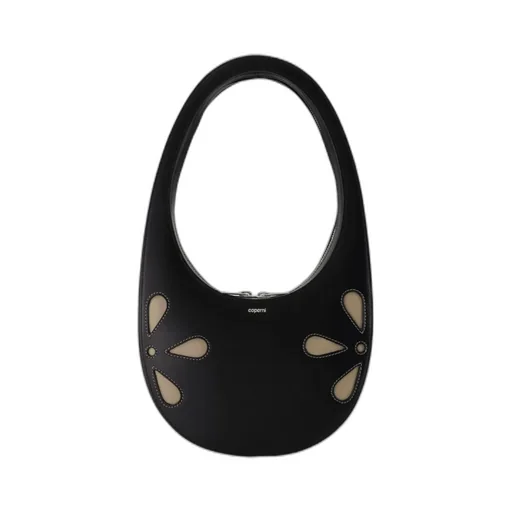 Logo Printed Swipe Tote Bag