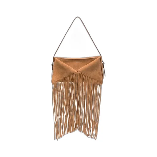 Coperni Logo Detailed Fringed Edge Shoulder Bag