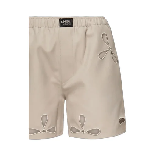 Logo Patch Cut-Out Shorts