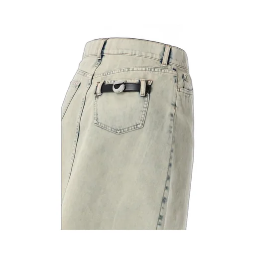 Denim Skirt With Multiple Pockets