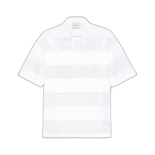 Crystal-Striped Polo Shirt