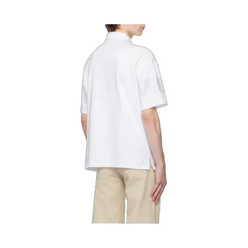 Crystal-Striped Polo Shirt