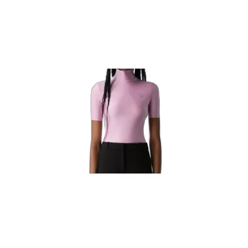 High Neck Fitted Top