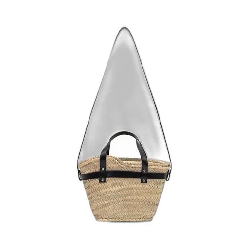 Logo Plaque Interwovened Shoulder Bag