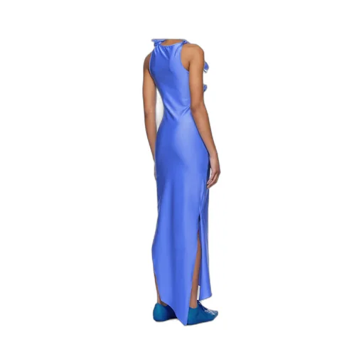 Asymmetric Flower Maxi Dress
