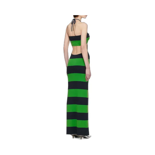 Knitted Striped Midi Dress