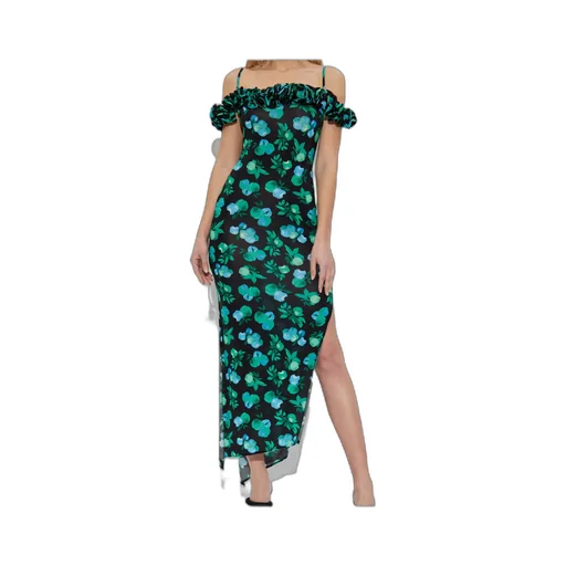 Ruffle-Detail Midi Dress