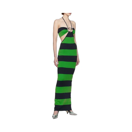 Knitted Striped Midi Dress