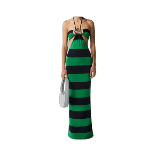 Knitted Striped Midi Dress