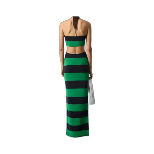 Knitted Striped Midi Dress