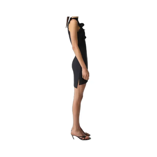 Asymmetric Flower Mini Dress