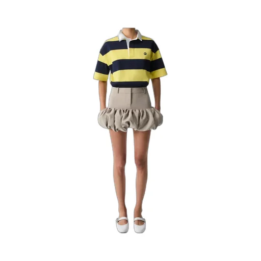 Logo Embroidered Striped Polo Shirt