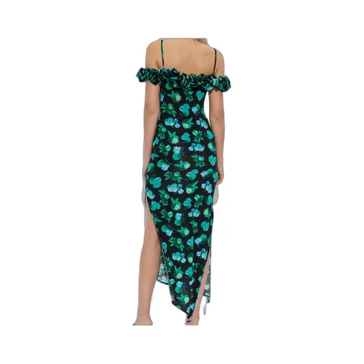 Ruffle-Detail Midi Dress