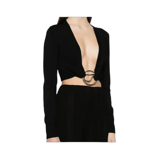 C-Logo Knitted Cropped Top