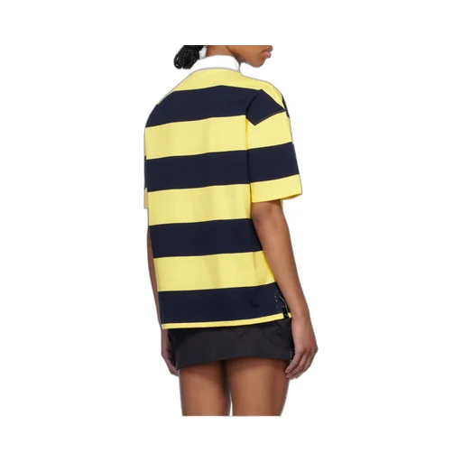 Logo Embroidered Striped Polo Shirt
