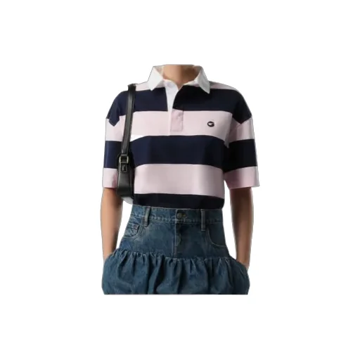 Logo Embroidered Striped Polo Shirt