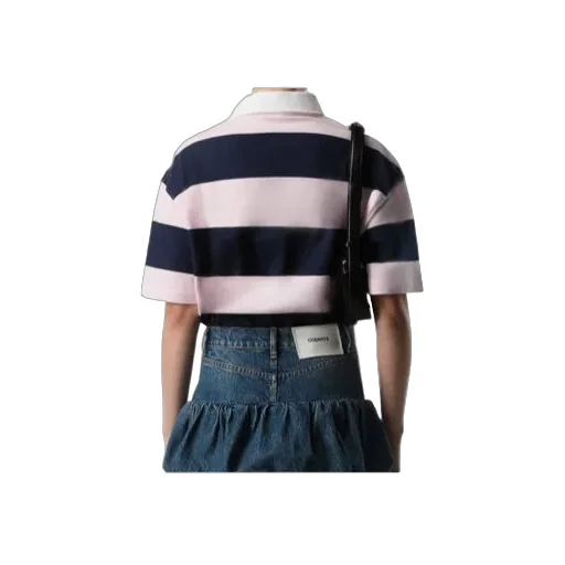 Logo Embroidered Striped Polo Shirt