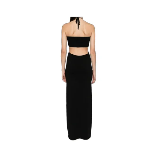 Knitted Halter Neck Maxi Dress