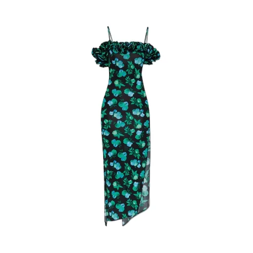 Ruffle-Detail Midi Dress