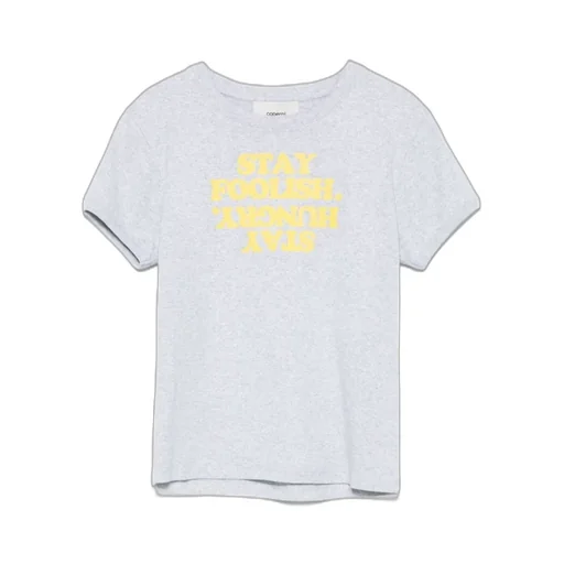 Stay Hungry-Print Crewneck T-Shirt