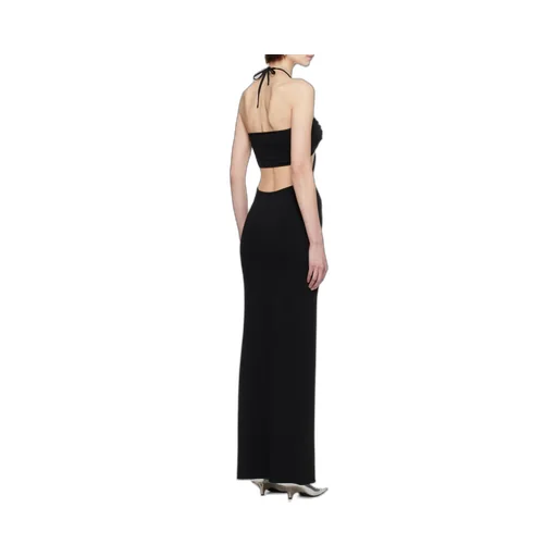 Knitted Halter Neck Maxi Dress