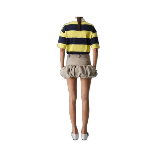 Logo Embroidered Striped Polo Shirt
