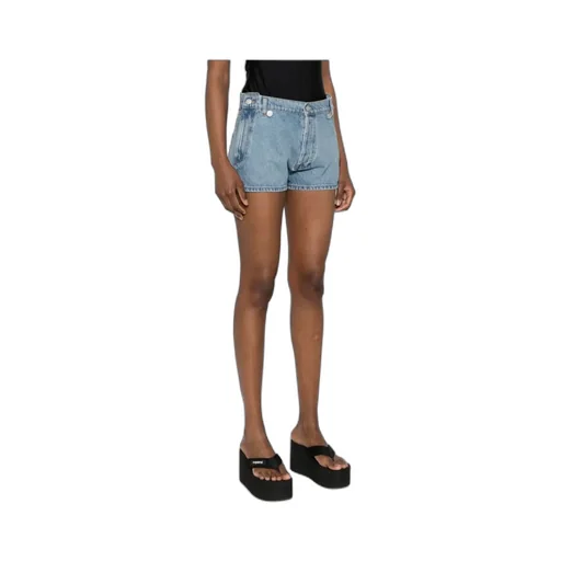 Belt-Loop Denim Shorts