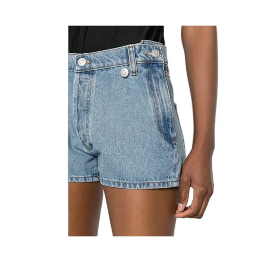 Belt-Loop Denim Shorts
