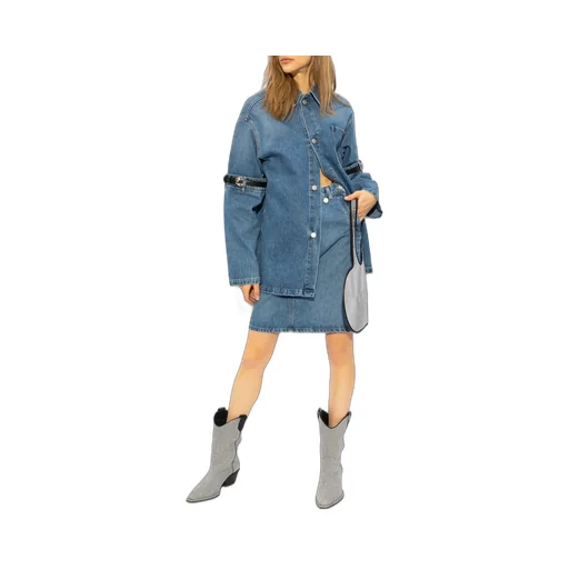 Multi-Pocket Denim Skirt
