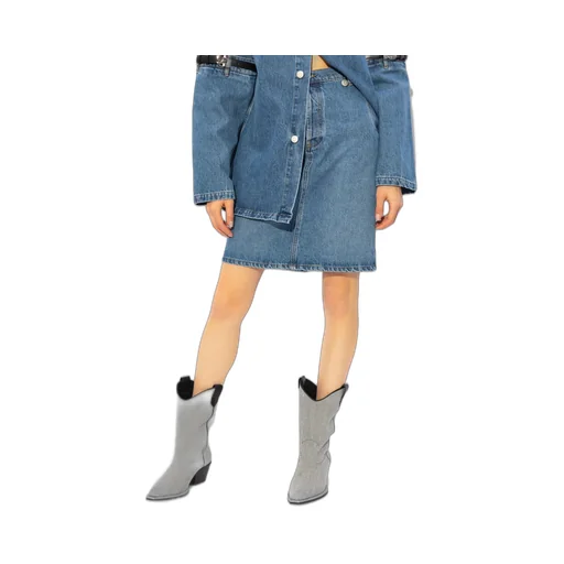 Multi-Pocket Denim Skirt