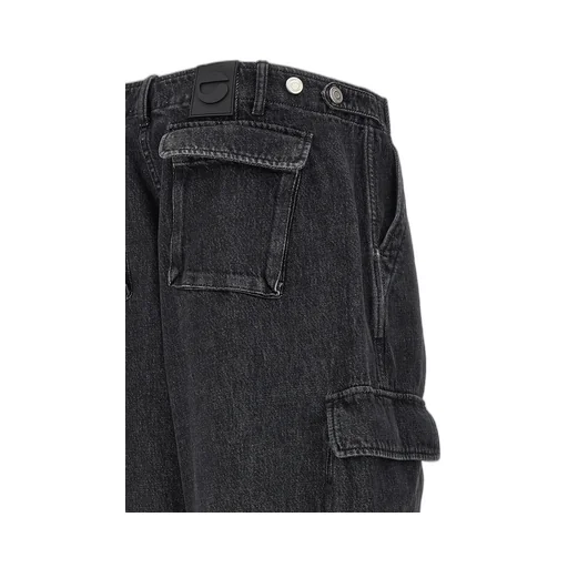 Wide Leg Cargo Denim Pants