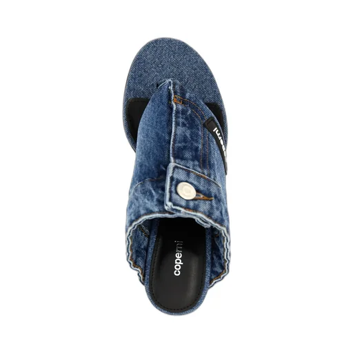 Denim High-Heeled Sandals