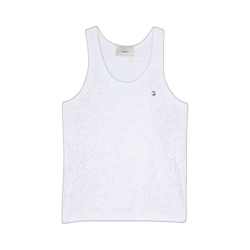 Logo Plaque Embellished Tank Top