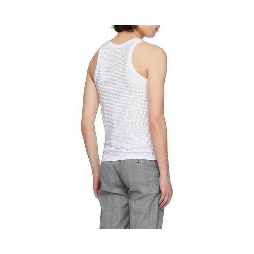Logo Plaque Embellished Tank Top