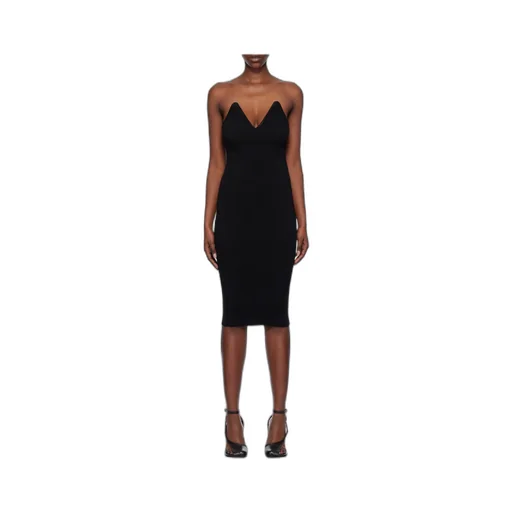 V-Neck Strapless Dress