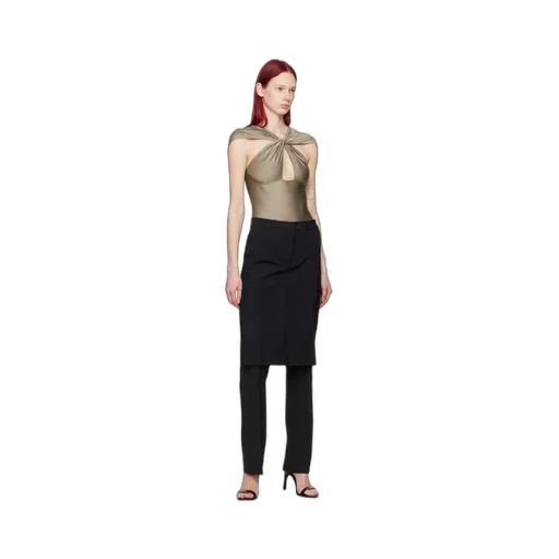 Hollowed-Out Twisted Pleated Jumpsuit