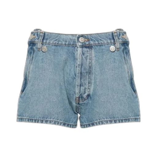 Belt-Loop Denim Shorts