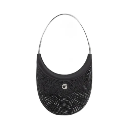 Ring Swipe Embellished Zip-Up Tote Bag