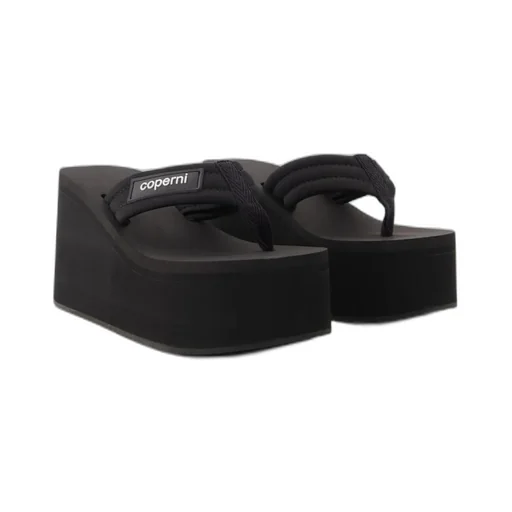 Logo Open-Toed Wedges