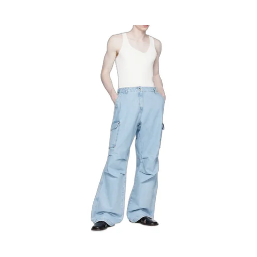 Denim Cargo Trousers