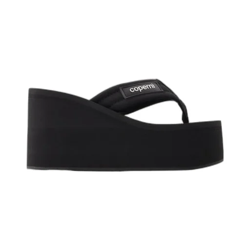 Logo Open-Toed Wedges